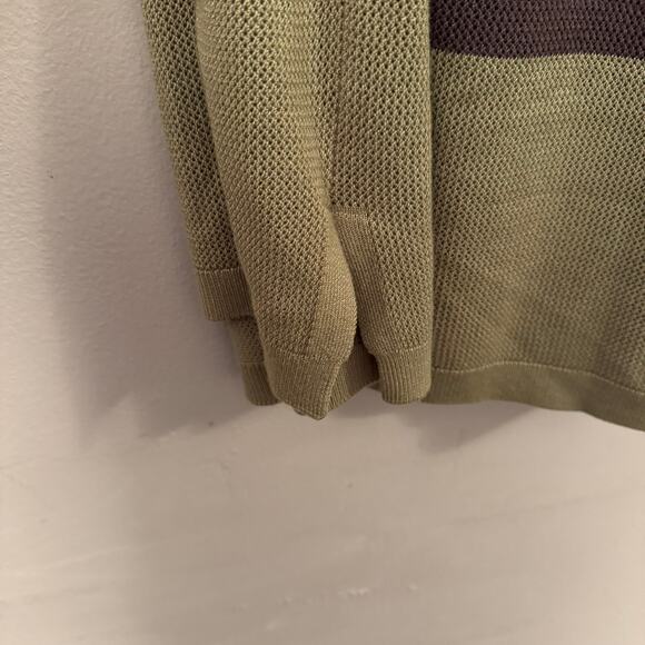 Adrianna Pappell V-Neck Color-Block Seed Stitch Short Dolmen Sleeved Top 2X - Picture 6 of 12